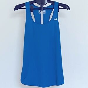 New Balance Women's Blue Racerback Tank Top Style WFT3350X Size Large